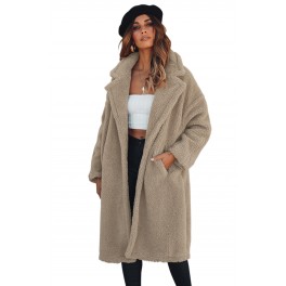 Apricot Oversize Furry Long Coat